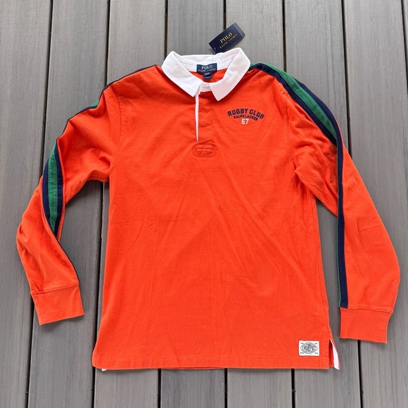 Polo Ralph Lauren NWT Youth Boys Rugby Club Long Sleeve Tee Size XL 18-20 - Picture 1 of 6